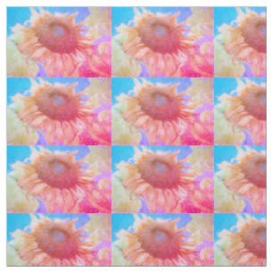 Gelb-rosa Blumenmuster Stoff