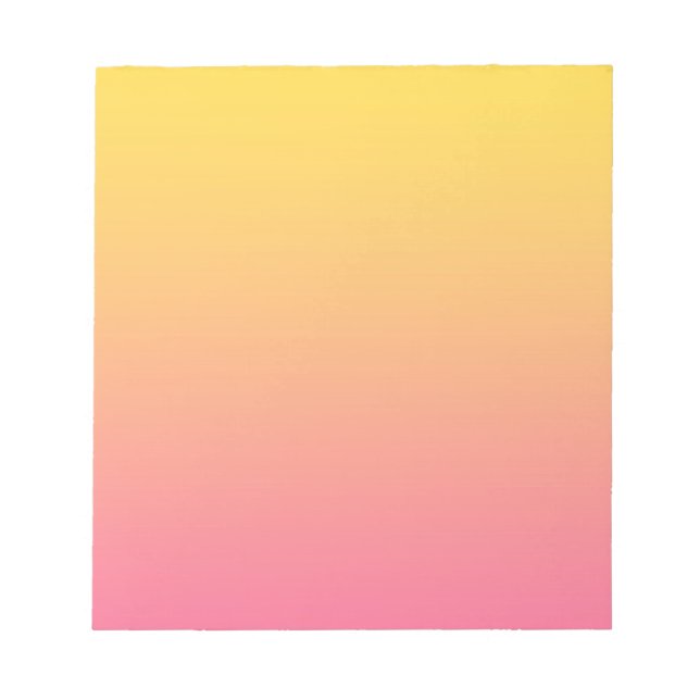 Gelb Rosa Farbe Notizblock (Vorderseite)