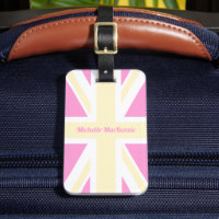 Gelb/Rosa UK-Flagge / EU-Jack | PERSONALISIERT