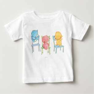 Gelb, rosa und Blau betrifft Stühle Baby T-shirt