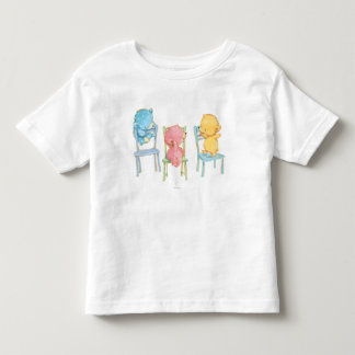 Gelb, rosa und Blau betrifft Stühle Kleinkind T-shirt