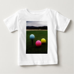 Gelb Rosa und Blau, Golfbälle Baby T-shirt
