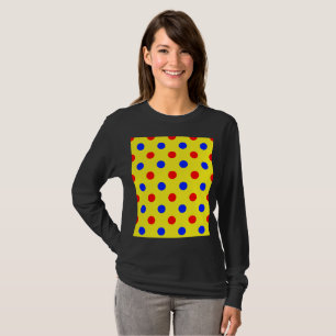 Gelb Rot Blau Punkte Design T-Shirt