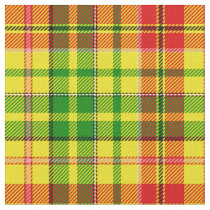 Gelb Rot Grün Kariertes Tartan Design Stoff