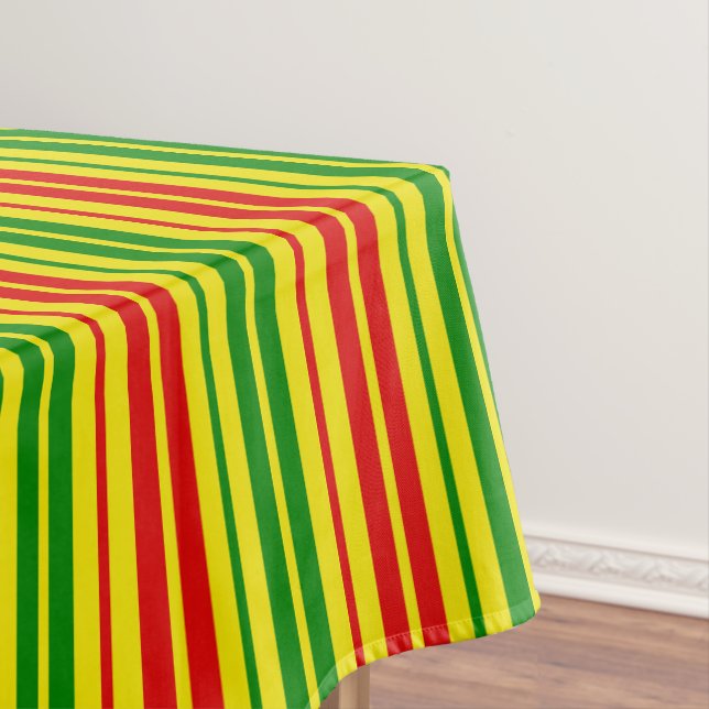 Gelb Rot Grün Streifen Muster   Tischdecke (Beispiel)
