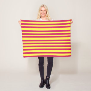 Gelb, roter Frühling Stimmung Lines Fleece Blanket