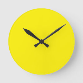 gelb runde wanduhr