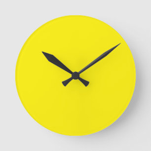 gelb runde wanduhr