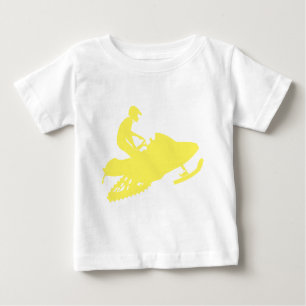 Gelb-Schneemobilfahrer Baby T-shirt