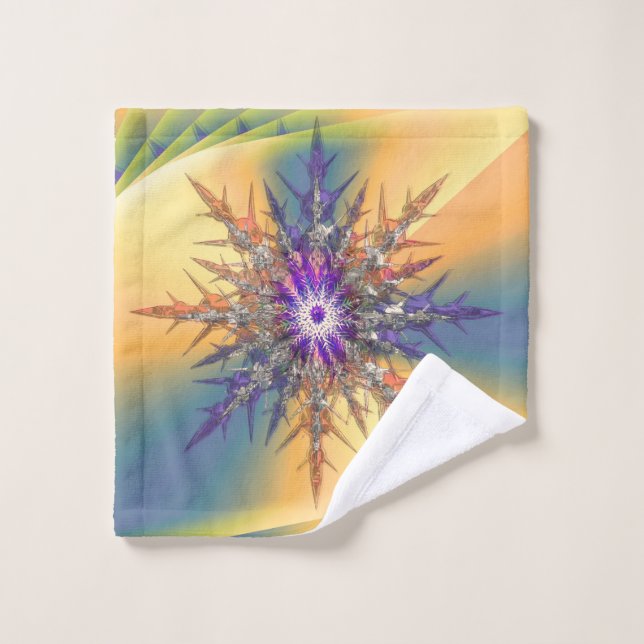 Gelb & schwach Blume Moderne Waschlappen (Waschlappen)