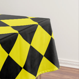 Gelb Schwarz Karierte Tischdecke