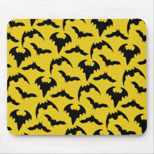 Gelb & Schwarze Fledermäuse Halloween Mousepad