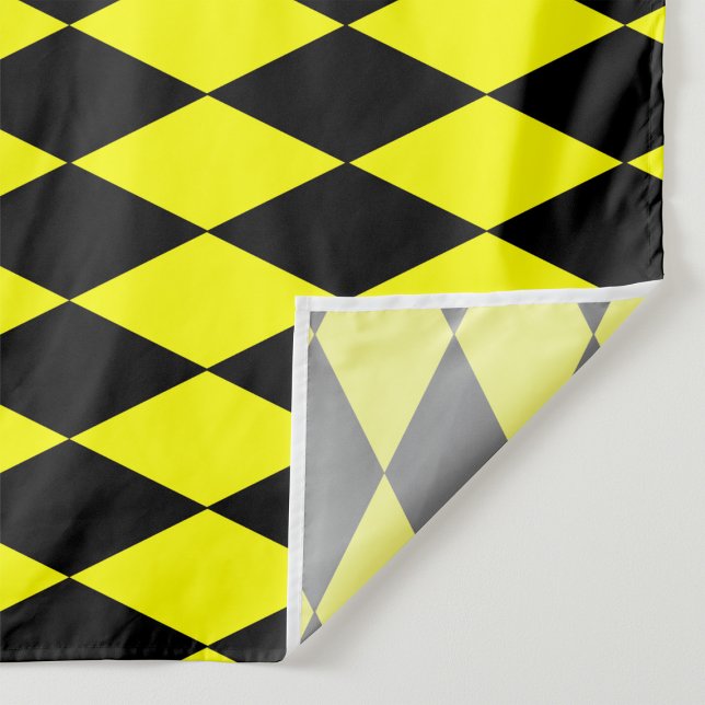 Gelb Schwarzes Harlekin-Diamantenkontrolldesign  Stoff (Von Creator hochgeladen)