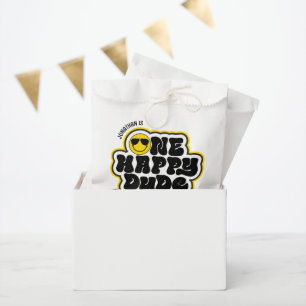 Gelb Schwarzes Retro Ein Glücklicher Typ 1. Geburt Geschenktütchen