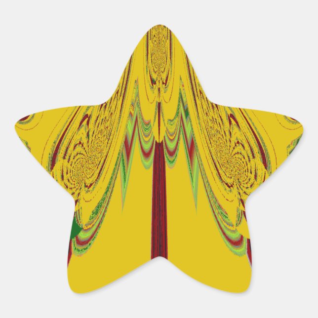 gelb Stern-Aufkleber (Vorderseite)