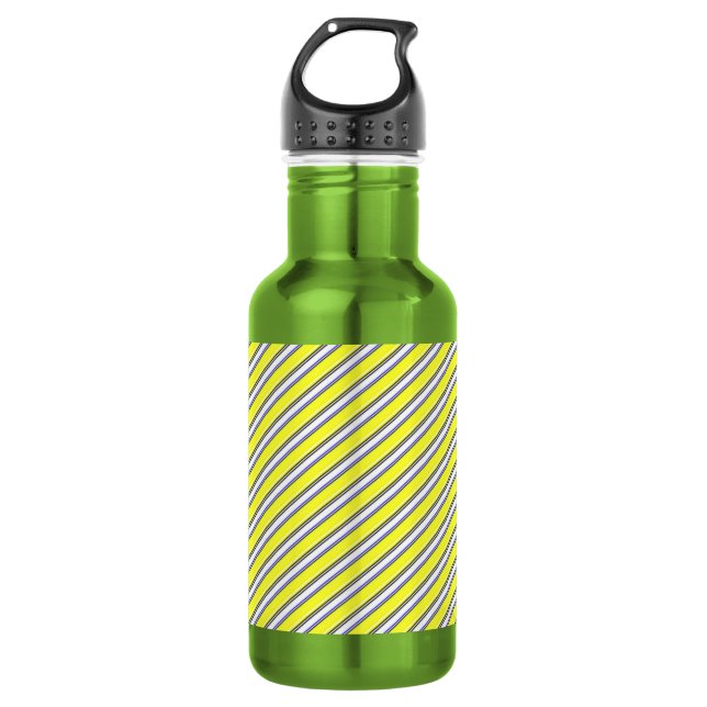 Gelb Stripe2 Trinkflasche (Vorderseite)