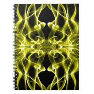 Gelb symmetrisch minimalistisches Schwarz Notizblock