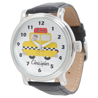 Gelb Taxi Design Personalisiert Armbanduhr