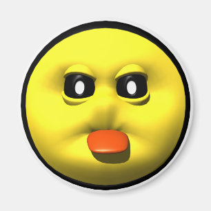 Gelb, tounge heraus haftend magnet