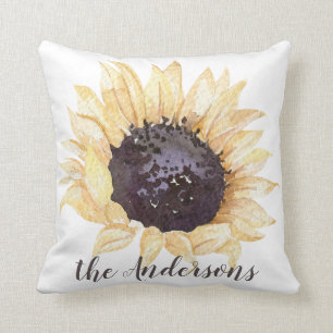 Gelb u. Brown-Sonnenblumepersonalisiertes Kissen