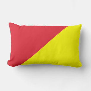 Gelb und Alizarin-Crimson, Solid-Color-Hintergrund Lendenkissen