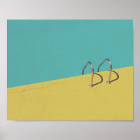 Gelb und Aqua Blau Modernes Foto