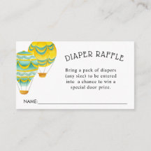 Gelb und Aqua Hot Air Ballons Windelwölfe