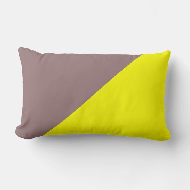 Gelb und Bazaar, solide Farbe Hintergrund Lendenkissen (Vorderseite)