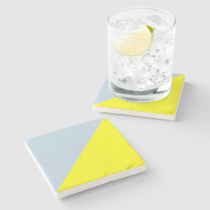 Gelb- und Beaublau, Solid-Color-Hintergrund Steinuntersetzer