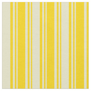 Gelb und blasses Goldenrod Linienmuster Stoff