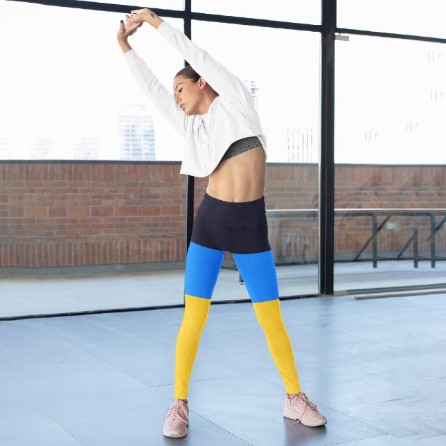 Gelb und Blau Capri Leggings (Von Creator hochgeladen)