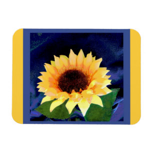 Gelb und blau-gelber Sonnenblumenmagnet Magnet