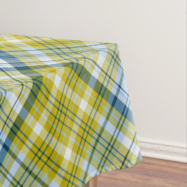 gelb und blau Kariert Tischdecke