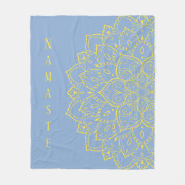 Gelb und blau Mandala Fleece Blanket