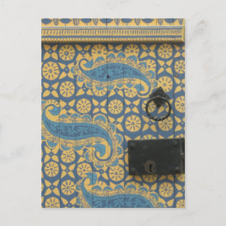 Gelb und Blau Tallinn, Estland Holztüre Postkarte