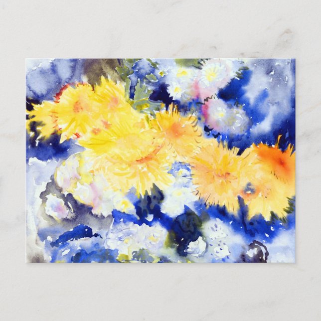 Gelb und Blau von Charles Demuth Postkarte (Vorderseite)