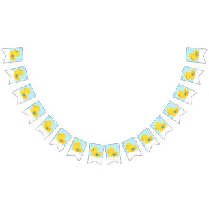 Gelb und Blauer Gummi Ducky Wimpelkette