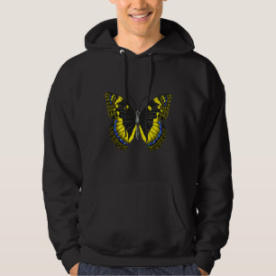 Gelb und Blauer Schmetterling Papillon Jaune Et Bl Hoodie