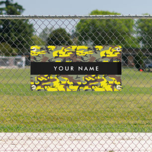 Gelb und braun Camouflage Ihr Name personalisieren Banner