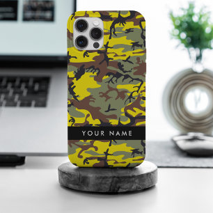 Gelb und braun Camouflage Ihr Name personalisieren Case-Mate iPhone Hülle