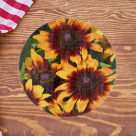 Gelb und Bronze Rudbeckias Floral Schneidebrett