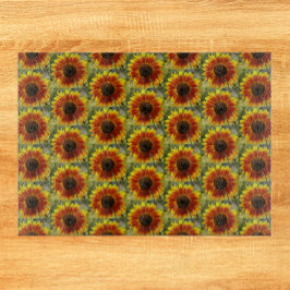 Gelb und Bronze-Sonnenblumenmuster Schneidebrett