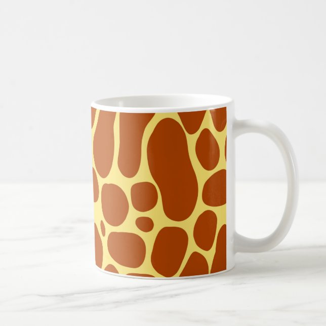 Gelb und Brown-Giraffen-Muster Tasse (Rechts)