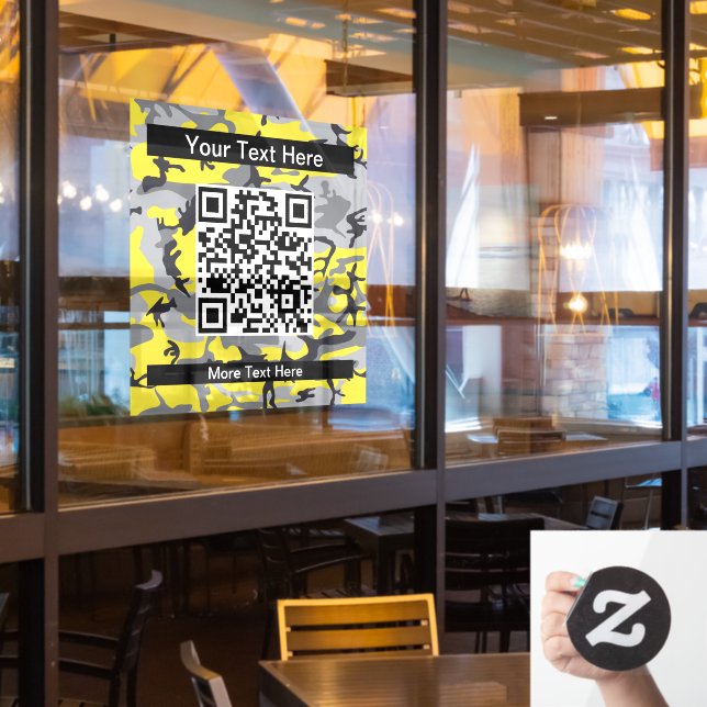 Gelb und Gay Camouflage, Militär, Armee Fensteraufkleber (Restaurantfenster)