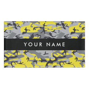 Gelb und Gay Camouflage, Militär, Armee Namenschild