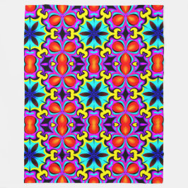 Gelb und Gemustert Fleece Blankon