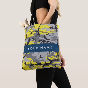 Gelb und Grau Camouflage Ihr Name personalisieren