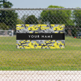 Gelb und Grau Camouflage Ihr Name personalisieren Banner