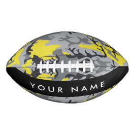 Gelb und Grau Camouflage Ihr Name personalisieren Football