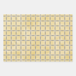 Gelb und grau geometrisch geschenkpapier set